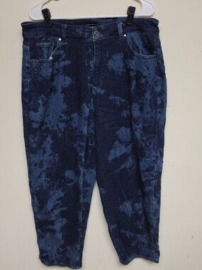 Universal Standard Tie Dye Jeans | Size 16| Indigo Tie-Dye Denim